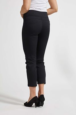 Laurien musta regular mallin housut leveällä kuminauha vyötäröllä