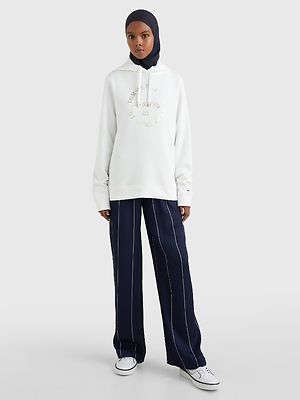 Tommy hilfiger valkoinen college huppari