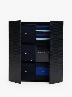 Tommy Hilfiger tummansiniset sukat 5kpl/paketti