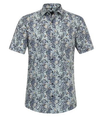 Venti kukkakuvioinen modern fit lyhythihainen kauluspaita