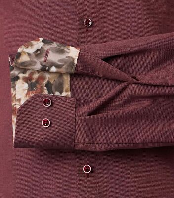 Venti viininpunainen kauluspaita modern fit mitoituksella