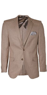 Buzo bambu/pellava beigenvärinen bleseri