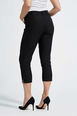 Laurien mustat regular mallin capri housut kuminauha vyötäröllä