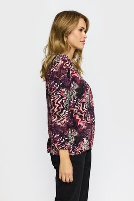 2-Biz viininpunainen kuviollinen trikoopusero