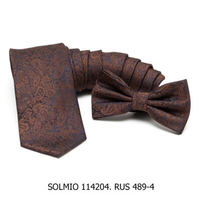 Matex ruskea paisley-kuosillinen rusetti