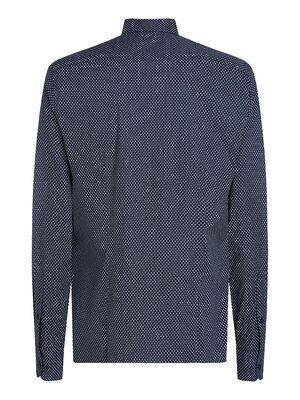 Tommy Hilfiger tummansinikuvioinen slim fit- kauluspaita