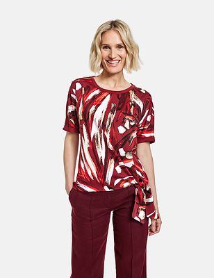 Gerry weber viininpunainen lyhythihainen pusero