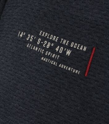 Casamoda sininen puolivetoketjullinen collegepusero