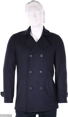 Herold tummansininen villakangastakki