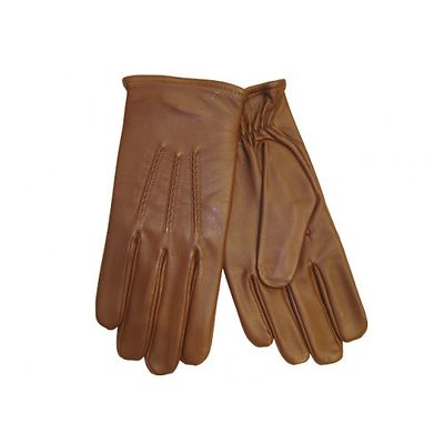 Mutka konjakin ruskea nahkakäsine villa vuorella