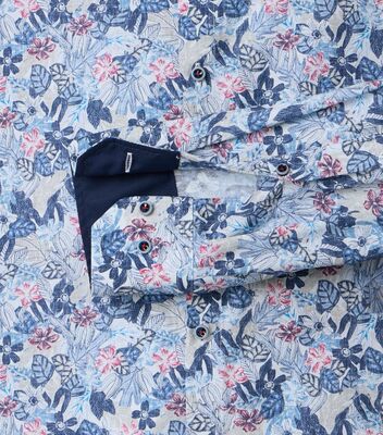 Venti kukkakuvioinen modern fit kauluspaita