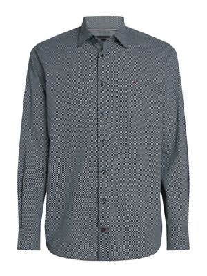 Tommy Hilfiger tummansininen kuviollinen regular fit kauluspaita