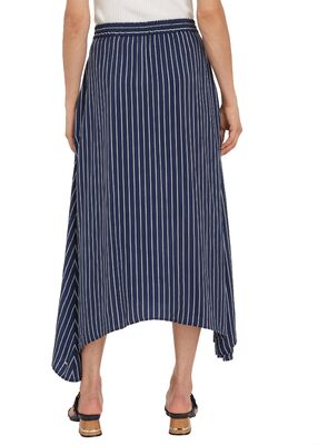 Tommy Hilfiger tummansininen raidallinen hame