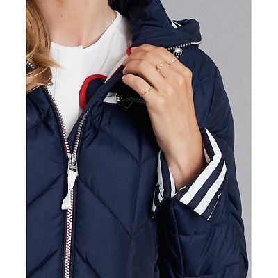 Junge tummansininen kevytvanu takki