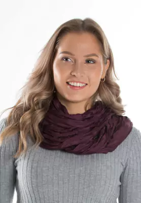 Lasessor tumman luumun sävyinen silkkituubihuivi