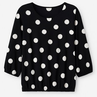 2-Biz mustavalkoinen trikoopusero