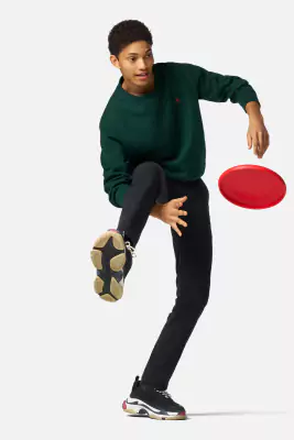 Meyer tummansiniset puuvilla housut