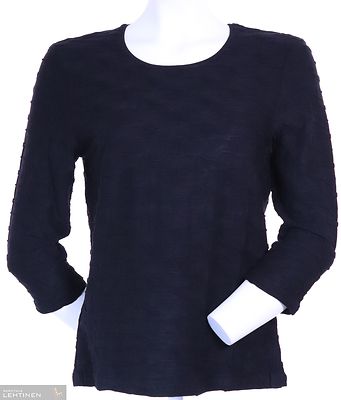 lebek musta kohokuvioitu trikoopusero