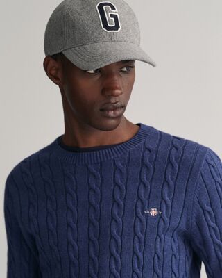 Gant siniharmaa palmikkoneule