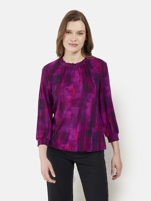 Signature fuksian sävyinen trikoopusero