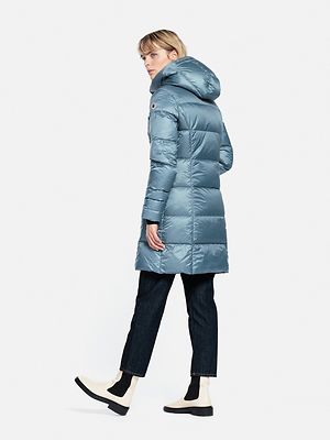 Reset vaaleansininen muhkea untuvatakki