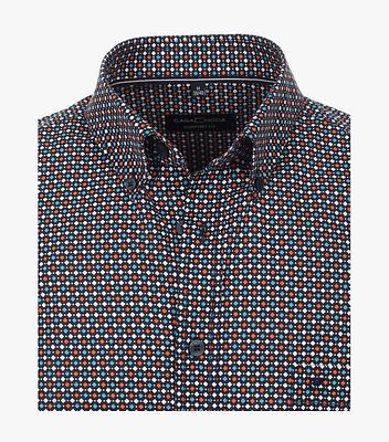 Casamoda comfort fit kuviollinen lyhythihainen kauluspaita