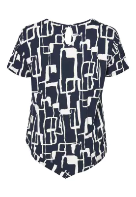 Pont Neuf sinivalkoinen trikoo tunika