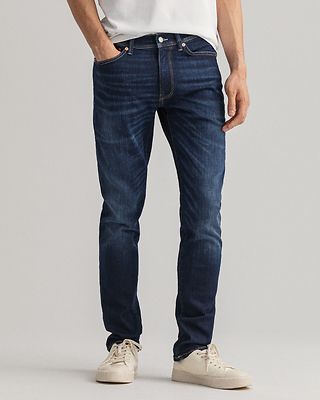 Gant tummansininen slim fit farkku
