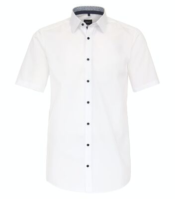 Venti modern fit valkoinen lyhythihainen kauluspaita