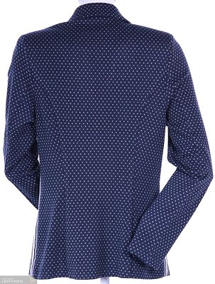 Tummansininen kuviollinen vuoriton Lebekin jakku