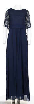 Fashion New Yorkin tummansininen pitkä juhlamekko