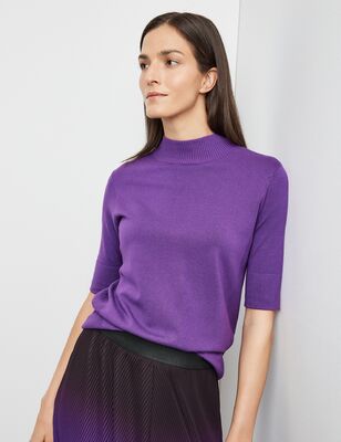 Gerry Weber lila lyhythihainen kilpikonnakaulus poolo