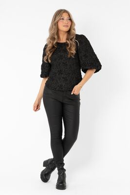 Capri Collection musta rusetti pusero