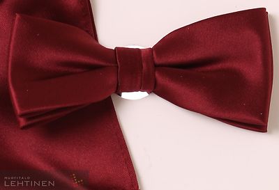 Matex viininpunainen rusetti ja taskuliina