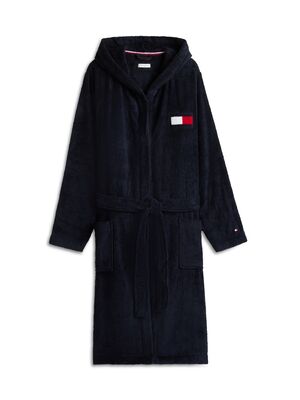 Tommy Hilfiger tummansininen unisex froteekylpytakki