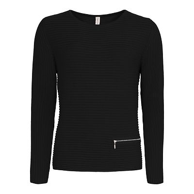 Skovhuus musta puuvillaneule