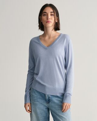 Gant vaaleansininen puuvilla neule