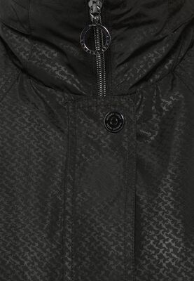 Lebek musta kuviollinen kevättakki