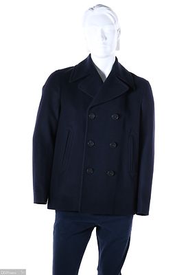 Tommy Hilfiger tummansininen lyhyt villakangastakki