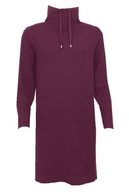 STI viininpunainen neulemekko poolokauluksella