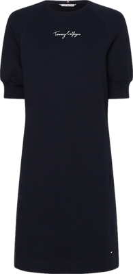 Tommy hilfiger tummansininen lyhythihainen college mekko