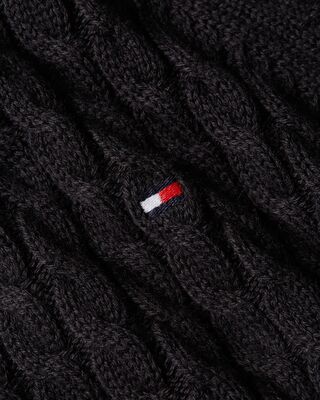 Tommy Hilfiger musta palmikkoneulepusero