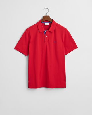 Gant punainen kontrastivärinen pikeepaita