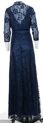 Fashion New Yorkin pitkä tummansininen juhlamekko jossa erillinen bolero