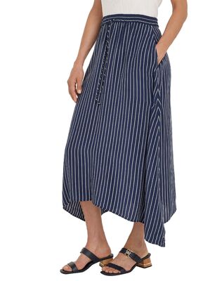 Tommy Hilfiger tummansininen raidallinen hame