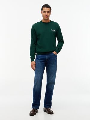 Tommy Hilfiger metsän vihreä o-aukkoinen collegepusero