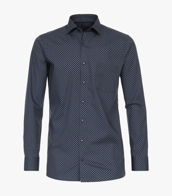 Casamoda sininen kuviollinen modern fit paita