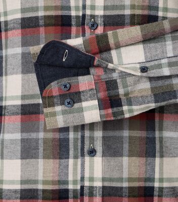 Casamoda vihreäsävyinen casual fit flanellipaita