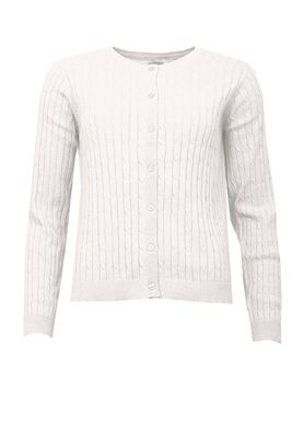 STI luonnonvalkoinen palmikko neuletakki