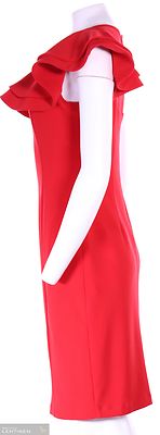 Joseph Ribkoff kirkkaanpunainen kotelomekko joustavasta materiaalista